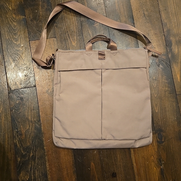 NWOT EVERLANE The Renew Tan Beige Twill Canvas Carry All Travel Tote Bag - Picture 2 of 6